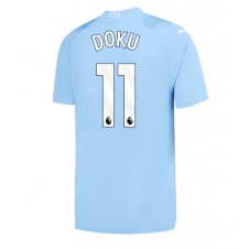 Manchester City Jeremy Doku #11 Hjemmedrakt 2023-24 Kortermet